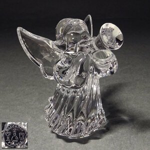 慶應◆【Baccarat バカラ】クリスタルガラス『Angel 角笛を吹く天使』フィギュリン オブジェ