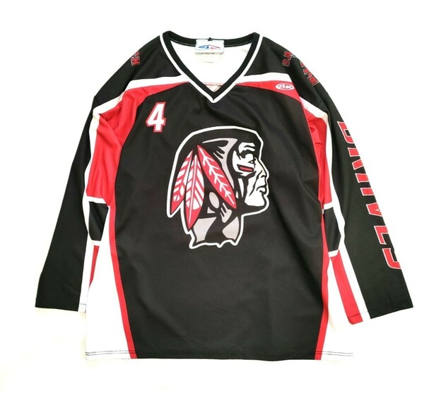 カナダ製 NHL AK SAANICH BRAVESアイスホッケーゲームシャツ