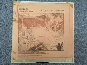 E106●【US盤 ブート LP シュリンプ】LED ZEPPELIN LIVE IN JAPAN / a cellarful of noise レッド・ツェッペリン 日本公演