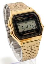 ●電池交換済 稼働品●CASIO チープカシオ A159W ゴールドカラー デジタル 腕時計●チプカシ_画像2