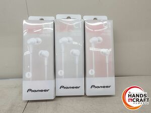 ♪パイオニア 密閉型ダイナミックイヤホン　未使用　Pioneer SE-C1T（P）　3個セット【中古】