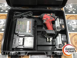 ◆ MAX マックス PJ-ID144-B2C ブラシレス 充電式 インパクトドライバ バッテリ×2 充電器 14.4V 【中古品】