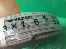 ☆ヤザキ YAZAKI VVF　ソフトEM 600V EF/F 3×1.6mm 1巻 3芯×1.6mm 100m Gマーク ライン入 [黒白緑] VA線 電線 電材 2023年製 未使用品_画像5