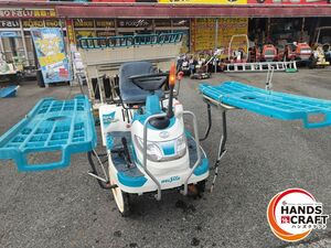 ▽【引取限定】クボタ 田植機 SPU450P 4条植 9.7馬力 パワステ 整地ロータ こまきちゃん付属 セル付※風車なし【下関店】【中古】