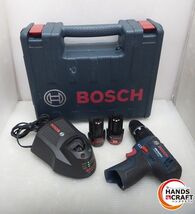 ★ ボッシュ 10.8V 振動ドライバードリル 中古品 GSB10.8-2-LI 充電器 1.3Ahバッテリ2個 ケース付 BOSCH_画像1