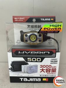 ♪【未使用品】Tajima LE-E501D-SP ＬＥＤヘッドライト 3000mAh 大容量 専用充電池付【中古】