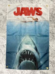 「JAWS/ジョーズ　スティーブン・スピルバーグ 監督　布製 大型 ポスター」tface-g 【タグ：映画、インテリア】