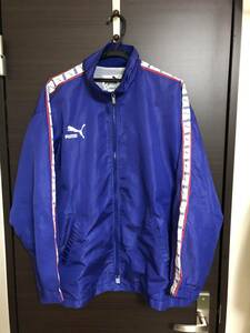 PUMA Puma nylon jacket Wind breaker blue XO size (USED)~ soccer, futsal, sport, outdoor ~