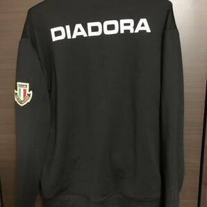 DIADORA ディアドア ITALIA イタリア ジャージ 黒 XLサイズ （USED） ～サッカー、フットサル、スポーツ、アウトドア等に～の画像8