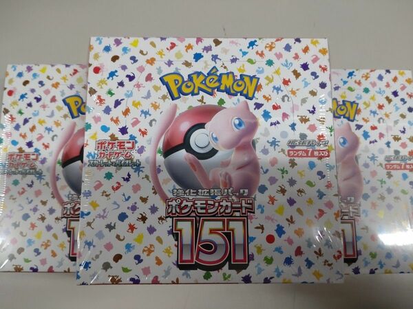 ポケモンカード　151　3BOX　シュリンク付き