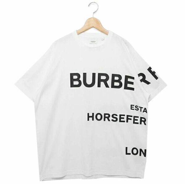 【新品・未使用・タグ付き・正規品】 BURBERRY (バーバリー) ホースフェリープリント コットン オーバーサイズ Tシャツ