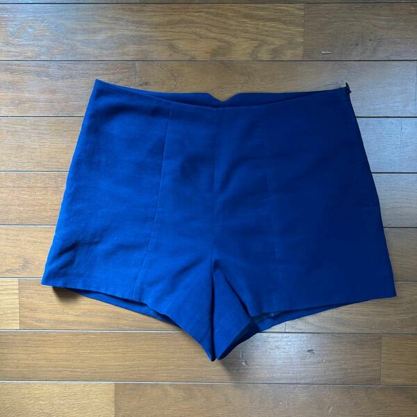 RAY BEAMS レイビームス 0 ブルー ショートパンツ short pants ハイウエスト 