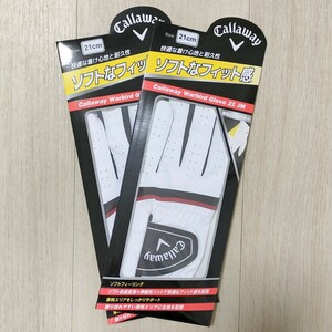 [ new goods unused ] Callaway War bird Golf glove white 21cm2 sheets 