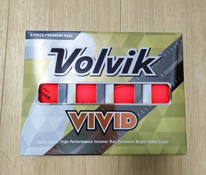 管番117【新品】ボルビック Volvik VIVID ゴルフボール 1ダース　レッド