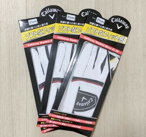 [ new goods unused ] Callaway War bird Golf glove white 21cm3 sheets 