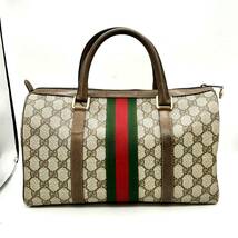 AY0937■GUCCI グッチ シェリーライン Bag バッグ 鞄 ミニボストン 旅行 トラベルバッグ 012 3842 33 39 オールドグッチ ブランド _画像3