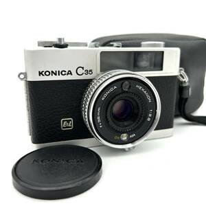 HY1551■【シャッターOK】KONICA C35 E&L コニカ CAMERA カメラ フィルムカメラ レンジファインダー HEXANON 1:2.8 f=38mm 