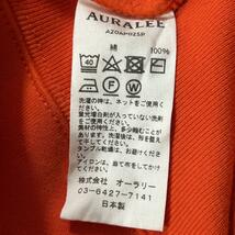 AURALEE 5525gallery パーカー オレンジ オーバーサイズ オーラリー カジュアル ストリート ビッグシルエット 派手 モード ワイド フーディ_画像6