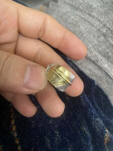  Goro's feather ring . gold .. head office buy!