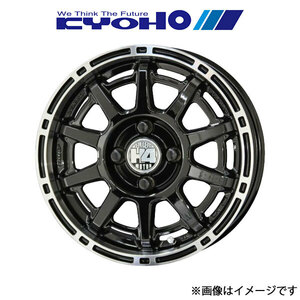 共豊 アルミホイール 1本 H4 モーターX1 ムーヴキャンバス LA850S/LA860S(14×4.5J 4-100 INSET48 ブラックリムポリッシュ)KYOHO