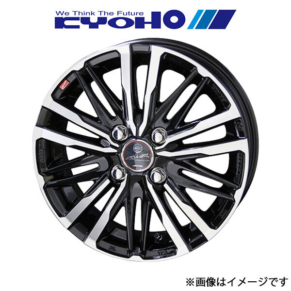 共豊 アルミホイール 4本 スマック クレスト アクア NHP10(16×6.0J 4-100 INSET40 サファイアブラックポリッシュ)KYOHO SMACK CREST