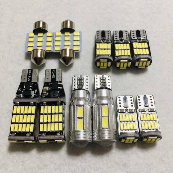 11個セット!タントカスタム L375S/L375/L385/L385S T10 LED 室内灯 バックランプ ナンバー灯 ルームランプ ダイハツ カー用品