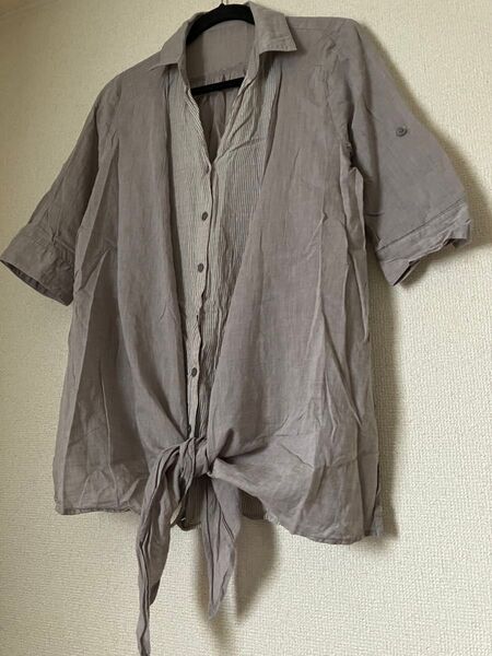 重ね着風シャツ シャツ ブラウス 2way Lサイズ