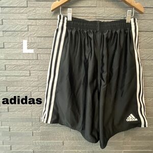 【アディダス/adidas】ハーフパンツ・ジャージ　プラクティスパンツ Lサイド　ブラック・黒　スウェット　スポーツウェア