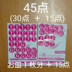 ヤマザキ春のパンまつり2024のシール45点 (30点 ＋ 15点)お皿1枚分と15点