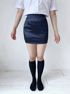 * сделано в Японии оригинал * ограниченное количество *[wbb-7509 1WAY атлас материалы тугой мини-юбка /3L] casual мини-юбка глянец одноцветный sexy костюмированная игра 