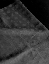 1900年初期 フランス ダマス 81cm×72cm 後染 古布 服飾 半物 生地 縫製 民藝 工藝 美術 テキスタイル アンティーク_画像3