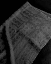 1900年初期 フランス ダマス 81cm×72cm 後染 古布 服飾 半物 生地 縫製 民藝 工藝 美術 テキスタイル アンティーク_画像4