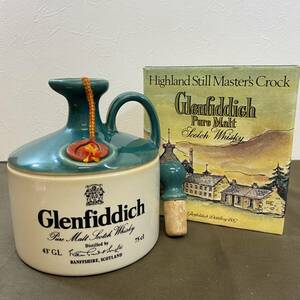 【MH-7432】未開栓 Glenfiddich グレンフィディック 陶器ボトル ピュアモルト スコッチ ウイスキー 750ml 43％ 替えキャップ 1265g