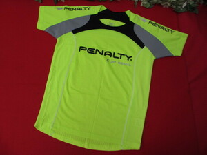 クリAS539　PENALTY ペナルティ　サッカースポーツシャツ　半袖　キッズ140　イエロー