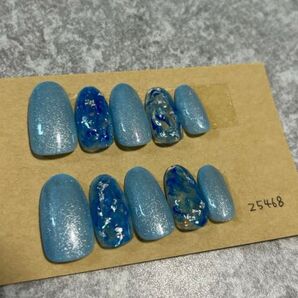 ジェルネイルチップ ブルー