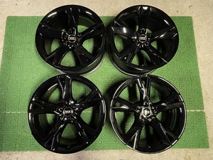 美品 ブラック AUDI アウディ 8T A5 スポーツバック 純正OP 19×8.5J ET＋32 PCD112 5H 5アームＹデザイン 8F 業者塗装品