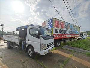 Mitsubishi Fuso Canter FE83DGN 2007 6-stageMT　turbo Tadano ZR294 4-stage Crane 2.93t radio controlincluded４M50 