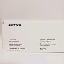 純正 Apple Watch レザーリンク ミッドナイト 45mm ML_画像3