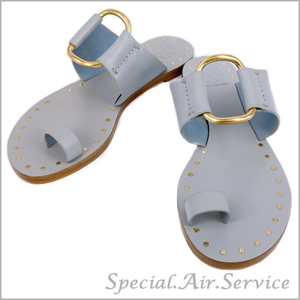 TORY BURCH Tory Burch lady's sandals RAVELLO STUDDED SANDAL CLOUD BLUE size :5.5( approximately 22.5cm)55448 023* sharing have 