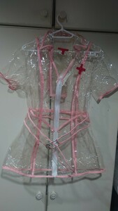 [ new goods unused goods ] Exe Kobe transparent vinyl made nurse clothes woman M size 