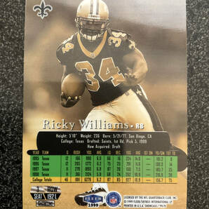 NFL Saints セインツ 1999 Flair Showcase Legacy Collection #192 Ricky Williams/99の画像2