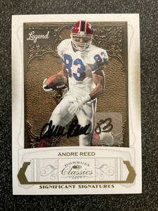 NFL Bills ビルズ 2009 Donruss Classics Significant Signatures Gold #102 Andre Reed/75