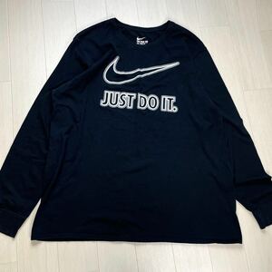 NIKE　ロンT　JUST DO IT 　ビッグロゴ　XXLサイズ　ブラック