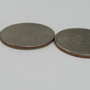 1319/ti/05.02 アメリカ 銀貨5枚まとめ出し アイゼンハワー 旧1ドル銀貨1972年 フランクリン ハーフダラー 銀貨1958年の画像6