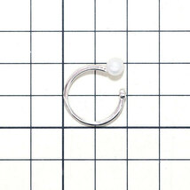 K10WG アコヤ真珠 ダイヤモンド リング 径約5.5mm D0.05ct 新入荷 出品1週目 SELBY_画像3