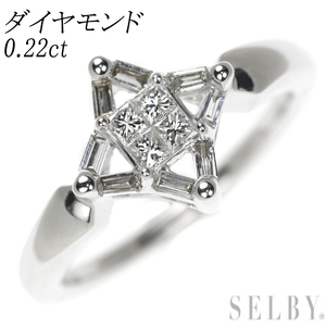 K18WG ダイヤモンド リング 0.22ct 新入荷 出品1週目 SELBY