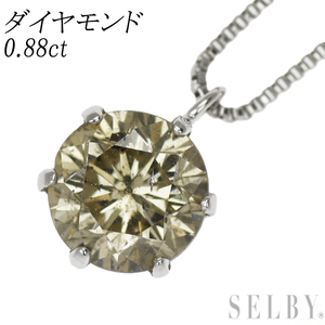 Pt900/ Pt850 ダイヤモンド ペンダントネックレス 0.88ct 出品4週目 SELBY