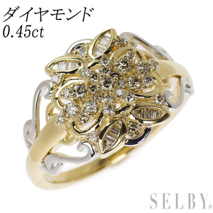 K18YG/WG ダイヤモンド リング 0.45ct 出品2週目 SELBY