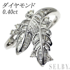 K18WG ダイヤモンド リング 0.40ct 植物 出品3週目 SELBY