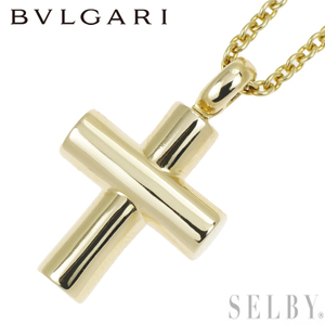  BVLGARY K18YG pendant necklace Latin Cross new arrival exhibition 1 week SELBY